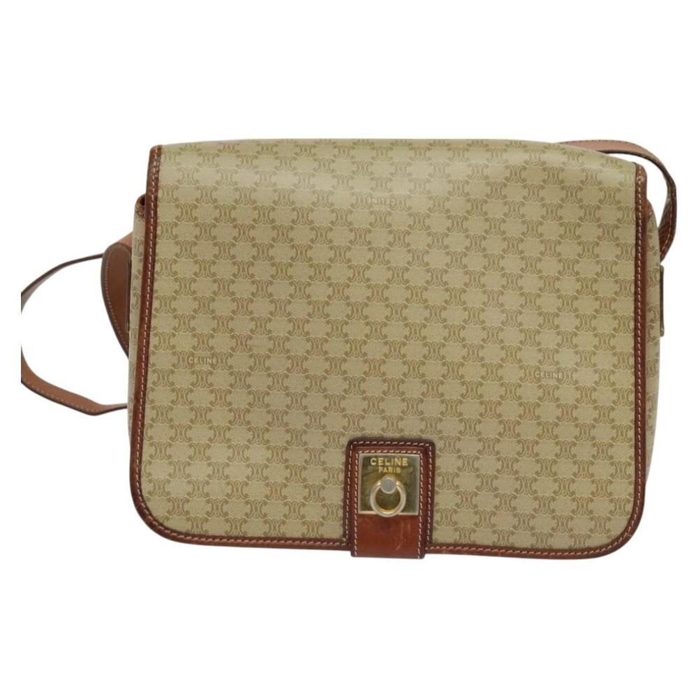 Celine Macadam Shoulder Bag Beige